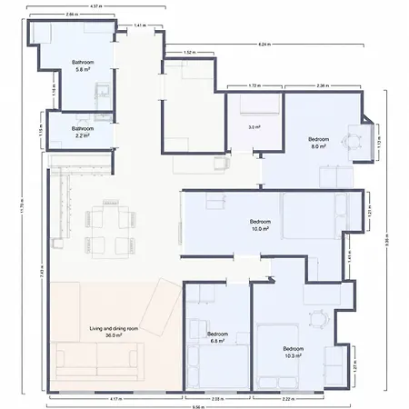 4br 2bath - Penthouse Esque *